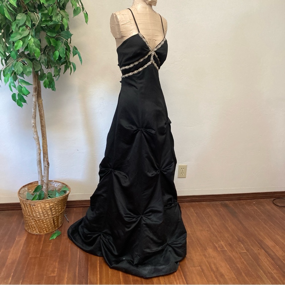 Mermaid black fairycore romantic maxi gown halter option
